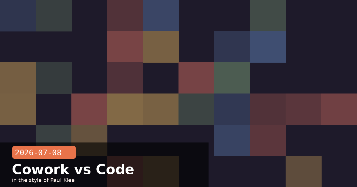 Cowork vs. Claude Code, and What Access to Grant an Automation — visual for 2026-07-08